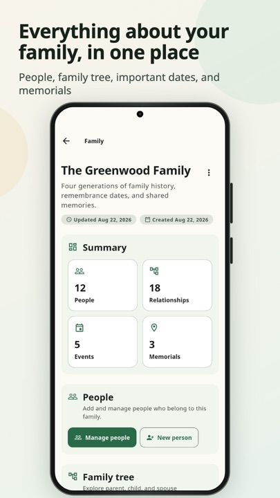 Lineage Keeper family dashboard