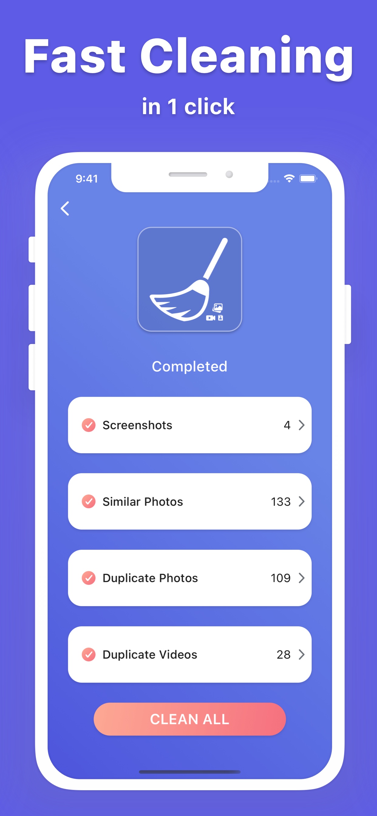 Phone Cleaner Fast Cleaning results