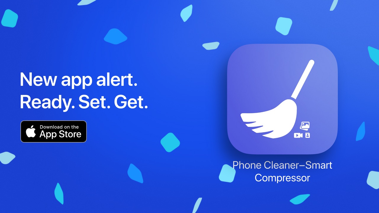 Phone Cleaner promotional artwork with the app icon