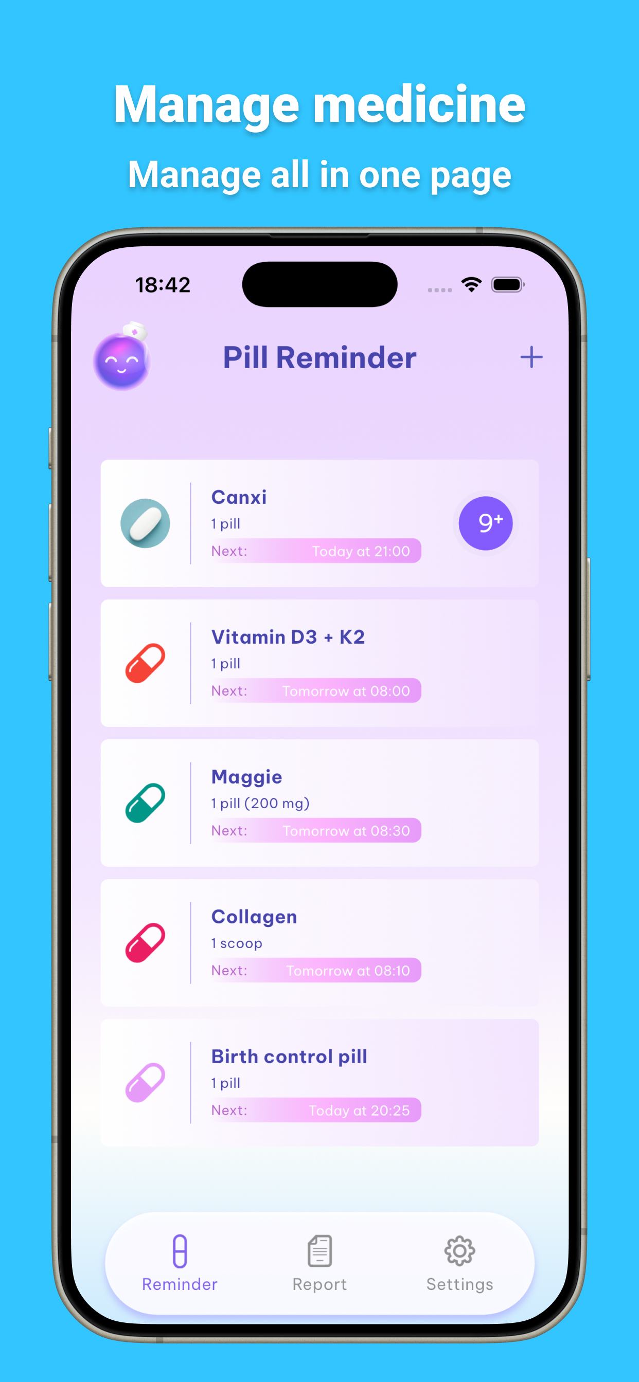 Pill Reminder medicine list