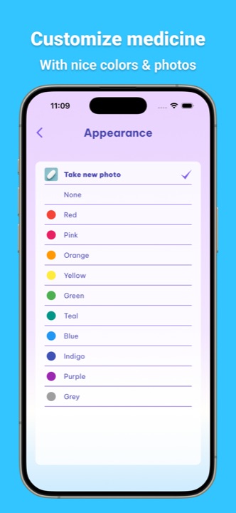 Pill Reminder settings