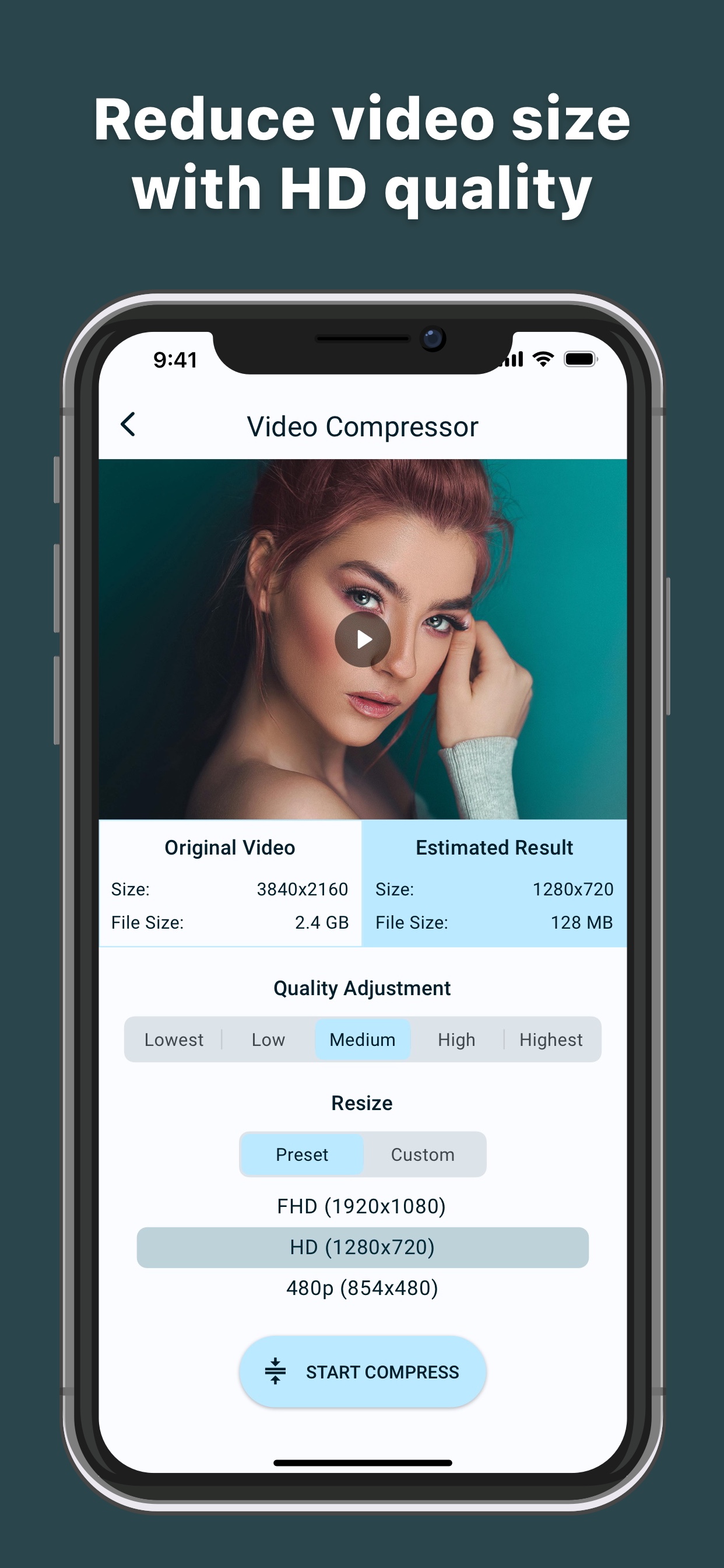 Video Compressor compression controls