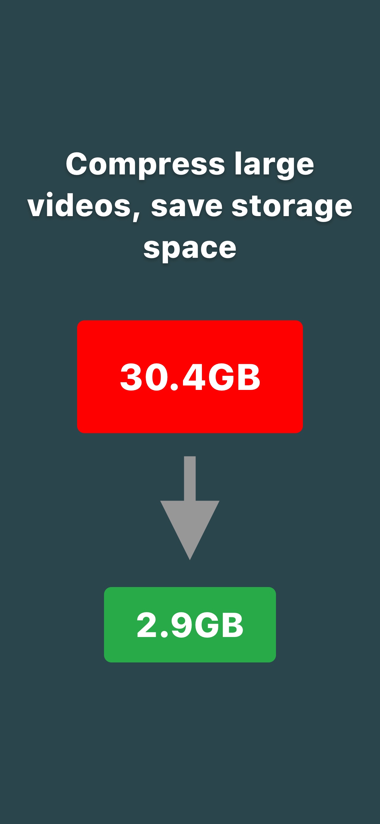 Video Compressor storage saving preview